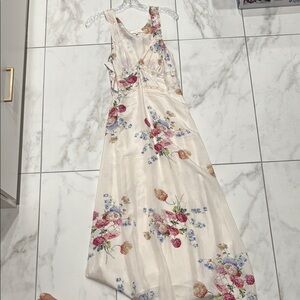 LoveShackFancy Pink Maxi Sundress V-neck